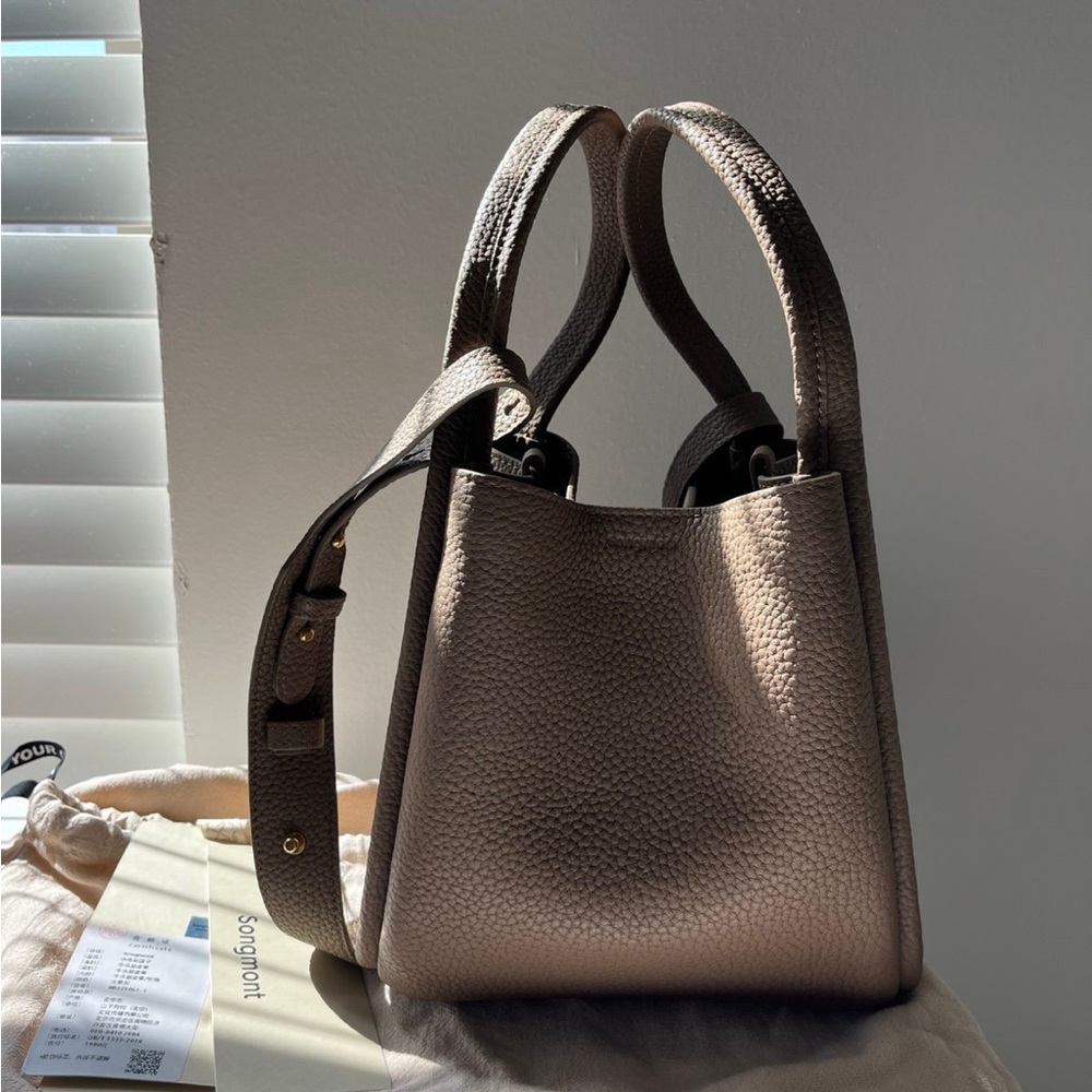 Songmont Tan Shoulder Bag Structured Design